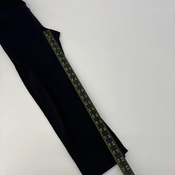 Athleta Horizon Scallop Capri Leggings Black Womens Medium Stretch High Waist - Picture 7 of 7
